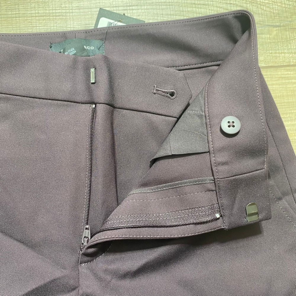 Club Monaco Women Cropped Kick Flare Size 00 Plum - Picture 10 of 13